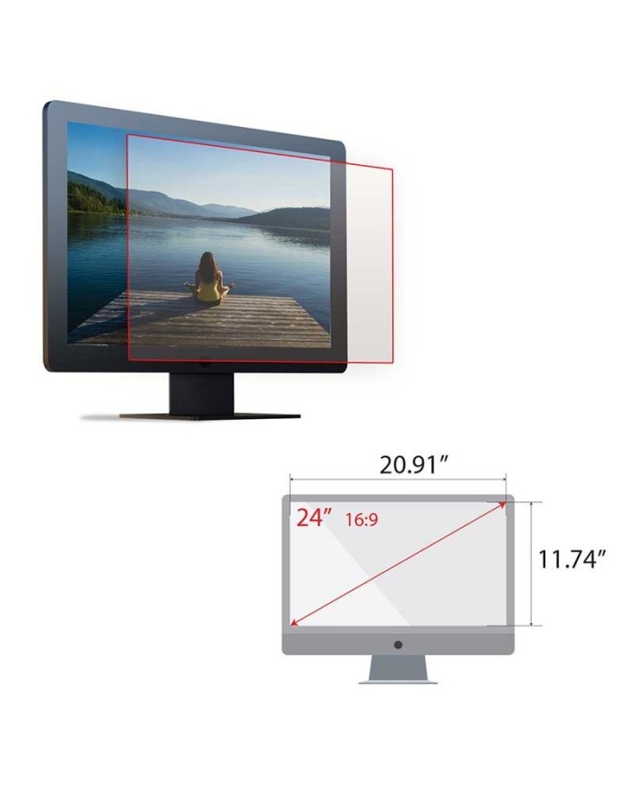 Reticare Blue Light Protector For 24 16 9 Monitors Anti Glare