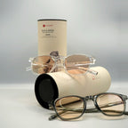 Gafas Reticare Balance Gris y Transparente con su tubo