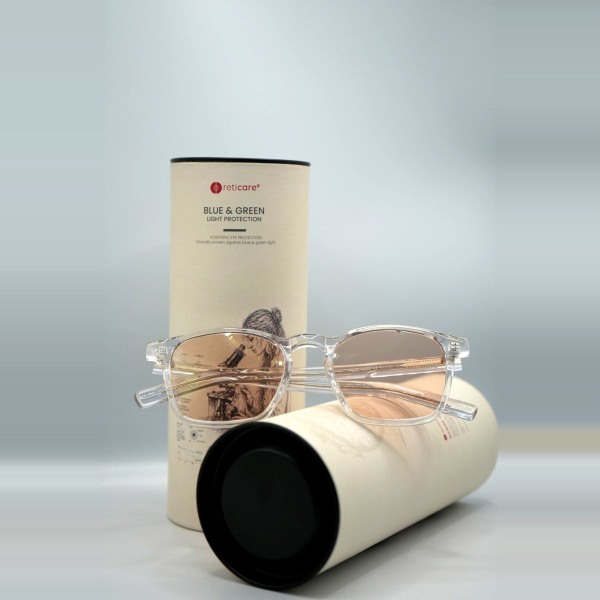 Gafas Reticare Balance Transparente sobre su tubo