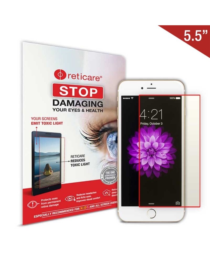 Reticare Blue Light Protector for Apple iPhone 6,7,8 PLUS Reticare Blue Light Protector for Apple iPhone 6,7,8 PLUS