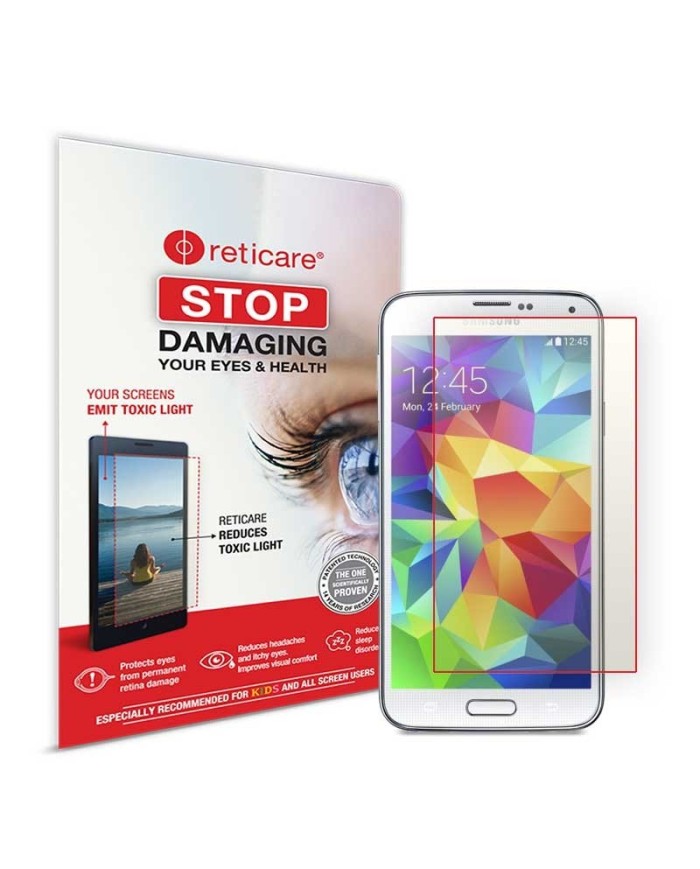 Reticare Blue Light Protector for Samsung Galaxy S5 Smartphone Reticare Blue Light Protector for Samsung Galaxy S5 Smartphone