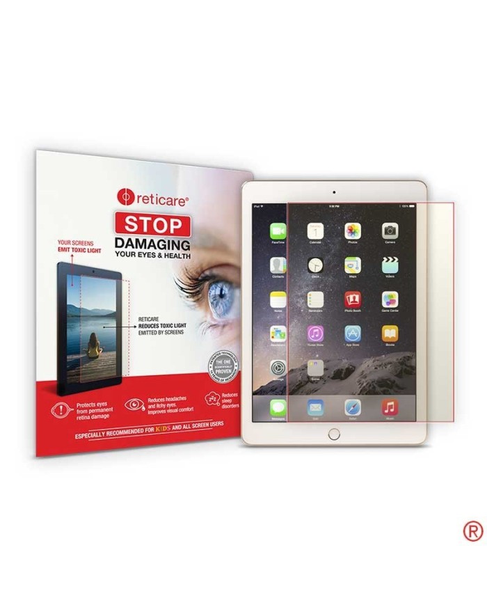 Reticare for iPad 2/3/4 Blue Light Protector, White Border (visual) Reticare for iPad 2/3/4 Blue Light Protector, White Border (visual)